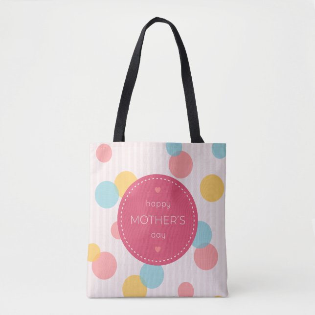Polka Dots Happy Mother's Day | Tote Bag (Front)