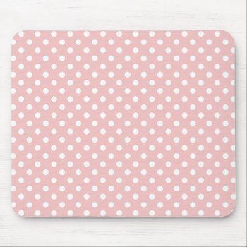 Polka Dots In Baby Pink Mousepad by ipad_n_iphone_cases at Zazzle