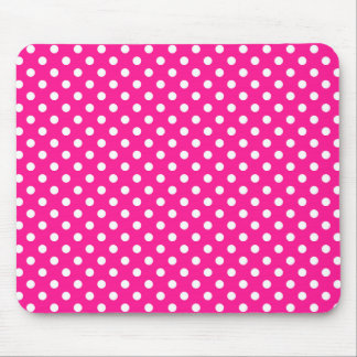Polka Dots in Deep Pink Mousepad
