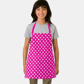 Polka dots in Fluorescent Pink