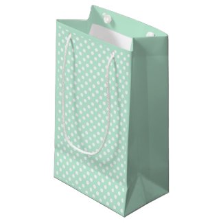 polka dots in pastel mint green