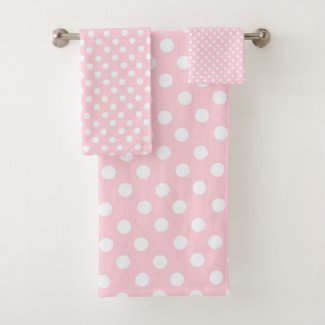 Polka dots in pastel pink 