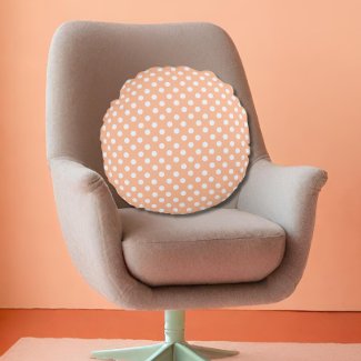 polka dots in Peach  Fuzz