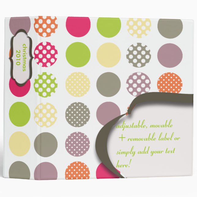 Polka dots in polka dots binder (Front/Spine)