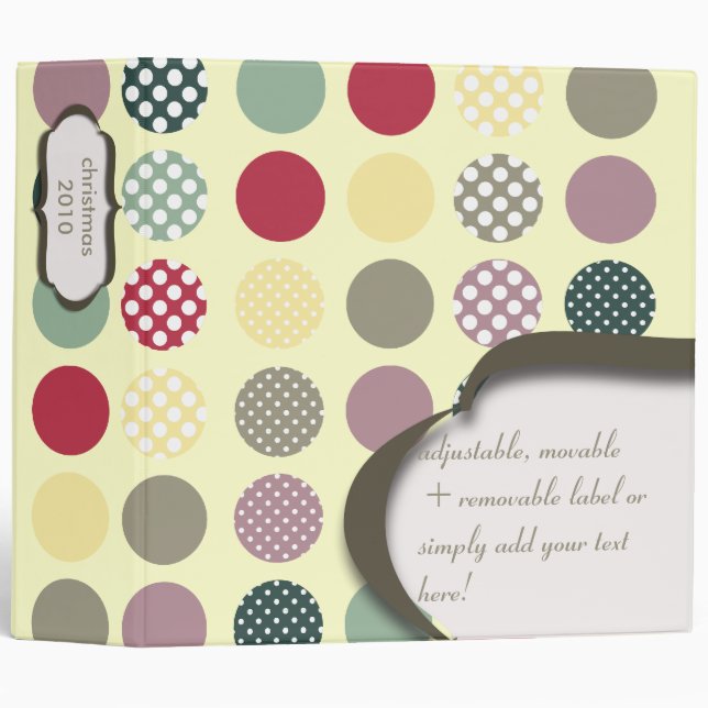 Polka dots in polka dots binder (Front/Spine)