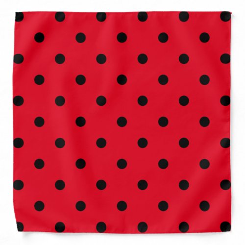Polka Dots in Red and Black Bandana