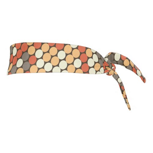 Polka dots in retro tones camouflage pattern tie headband