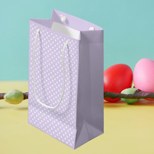 polka dots in  soft lavender small gift bag