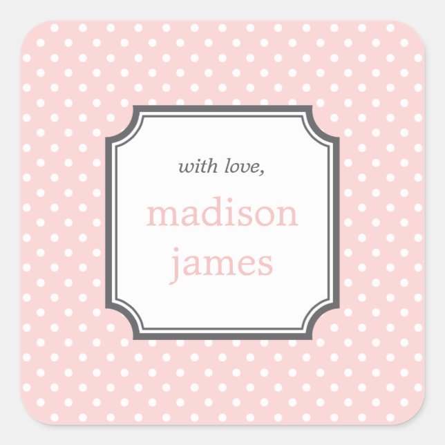 Polka Dots Labels or Gift Tag Stickers (Front)