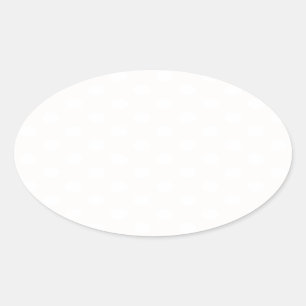 Polka Dots Large - White on Linen Oval Sticker