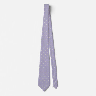Polka Dots Lavender Cream Polka Pattern Neck Tie
