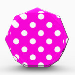 Polka dots magenta #FF00DC Acrylic Award<br><div class="desc">Polka dots magenta #FF00DC</div>