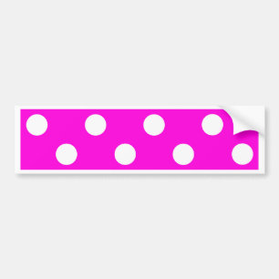 Polka dots magenta #FF00DC Bumper Sticker