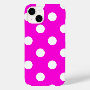 Polka dots magenta #FF00DC Case-Mate iPhone 14 Case
