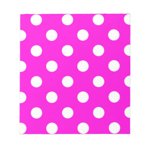 Polka dots magenta #FF00DC Notepad