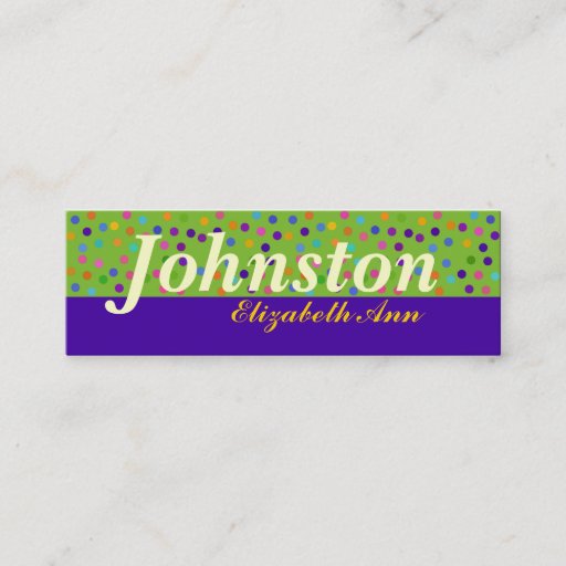 Customizable Polka Dots Business Cards