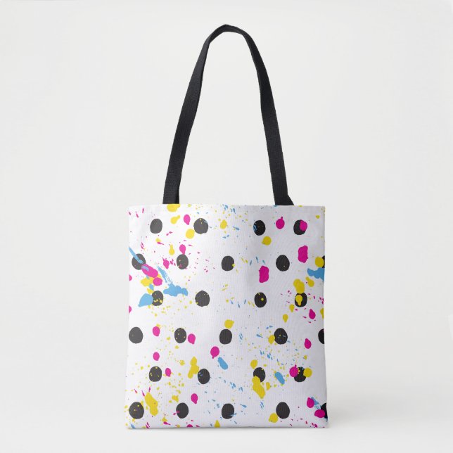 Polka dots multi color simple elegant bag Tote (Front)