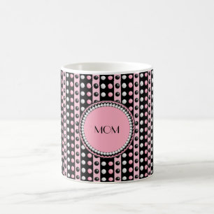 Polka dots n Stripes Monogrammed Mug