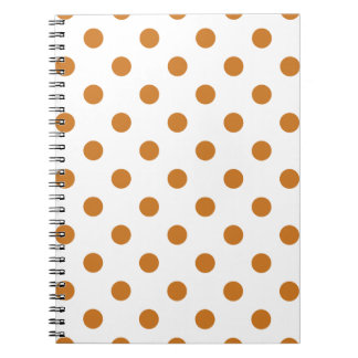 Ochre Polka Dots Office Products Supplies Zazzle Polka Dots Ochre On White Notebook