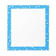 Polka Dots on Blue Background Notepad