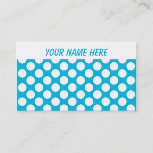 Polka Dots on Blue Business Card