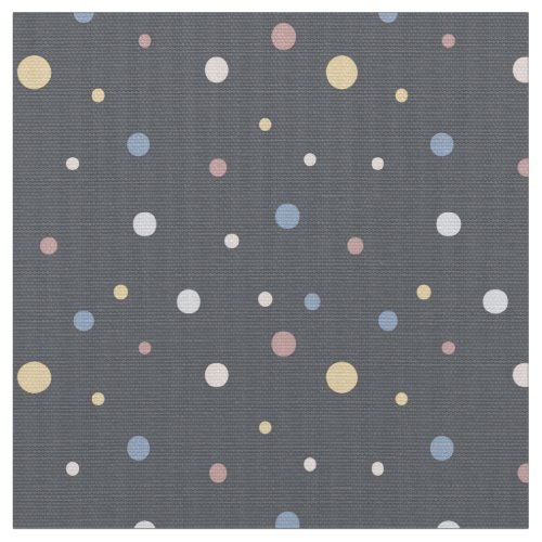 Polka Dots on Gray Fabric By The Yard Fat Quarter