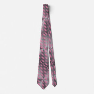 Polka Dots on Metal Plate 01x4 Pink BG Neck Tie