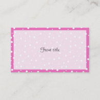 Polka Dots on Pink Background Business Card