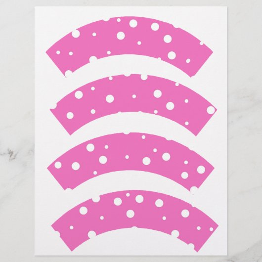 Polka Dots on Pink Background Cupcake Liners (Front)