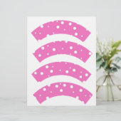 Polka Dots on Pink Background Cupcake Liners (Standing Front)