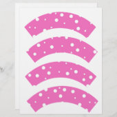 Polka Dots on Pink Background Cupcake Liners (Front/Back)
