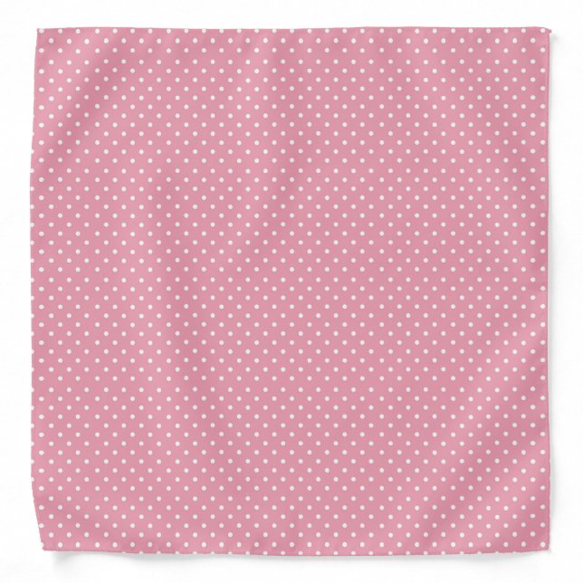 Polka Dots on Pink Bandana (Front)