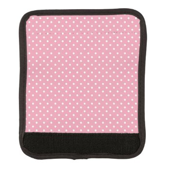 Polka Dots On Pink Luggage Handle Wrap by MissMatching at Zazzle