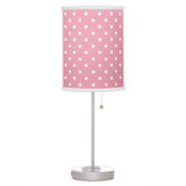 Polka Dots on Pink  Table Lamp (Left)