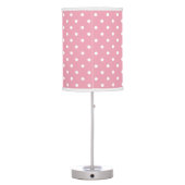 Polka Dots on Pink  Table Lamp (Back)