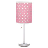 Polka Dots on Pink  Table Lamp (Right)