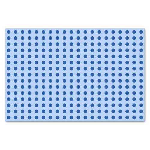 Polka dots pale and dark blue dotted pattern tissue paper