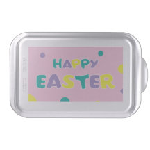 Polka Dots Pastel Pink Happy Easter