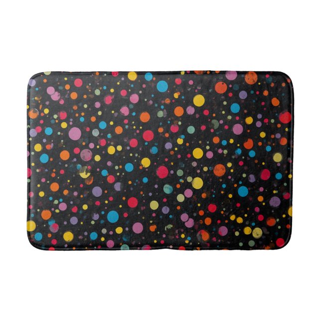 Polka Dots Pattern  Bath Mat (Front)