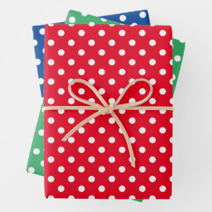 Polka dots pattern Christmas Wrapping Paper Sheets