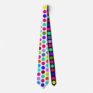 Polka Dots Pattern colored + your backgr. & ideas Tie