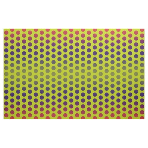 Polka Dots Pattern green red blue + your ideas Fabric