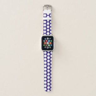 Polka dots pattern on ultra violet apple watch band