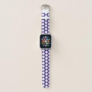 Polka dots pattern on ultra violet apple watch band
