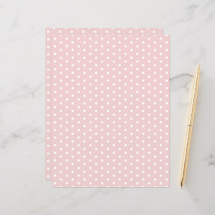 Polka Dots Pattern Pastel Pink Scrapbook Paper