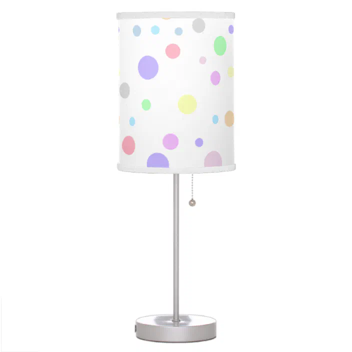 Polka Dots Pattern Pastel, Polka Dot Table Lamp Shade