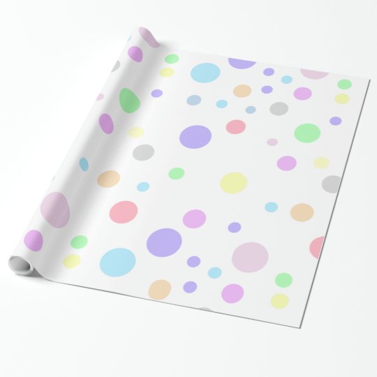Polka Dots Pattern Pastel Polka Dots Wrapping Paper