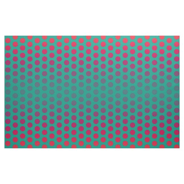 Polka Dots Pattern seagreen red + your ideas Fabric (Yard)