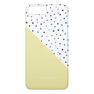 Polka Dots Pattern Yellow Abtract Personalized iPhone 8 Plus/7 Plus Case