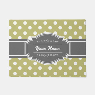 Polka Dots Personalized Doormat